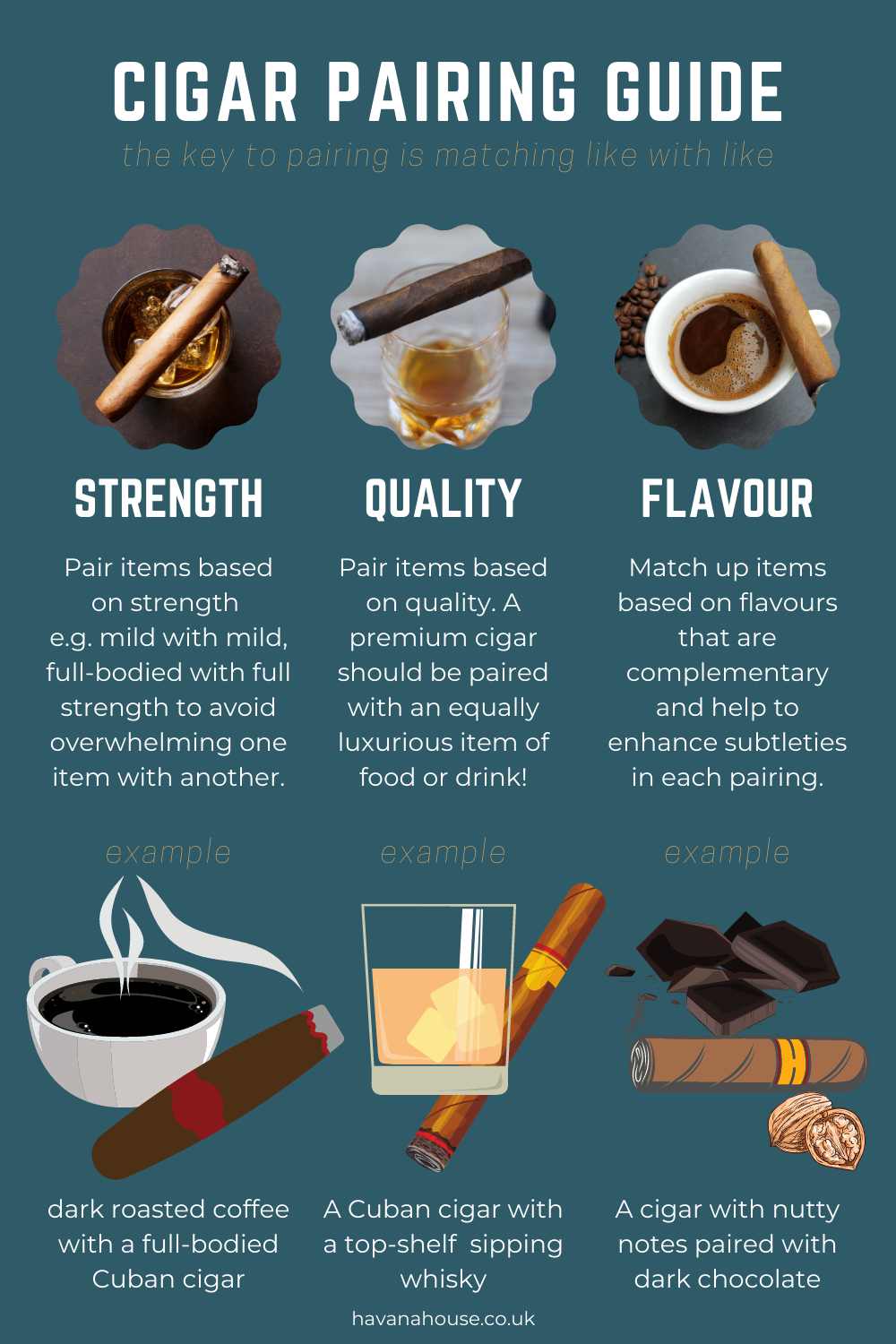 cigar pairing guide infographic